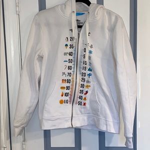 Threadless brand zip up Temperature Hoodie